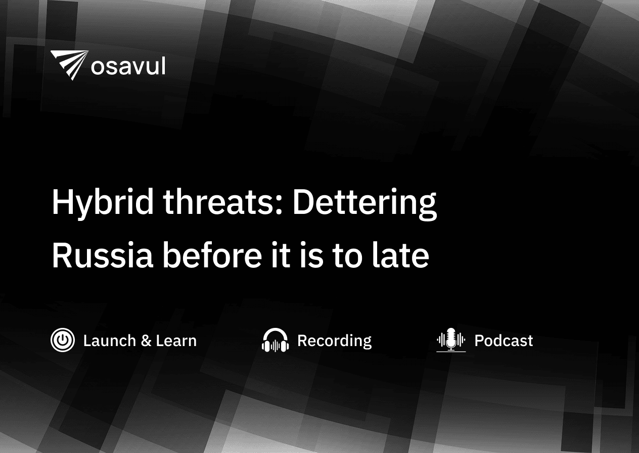Hybrid Threats: Deterring Russia with Ambassador Bajarūnas