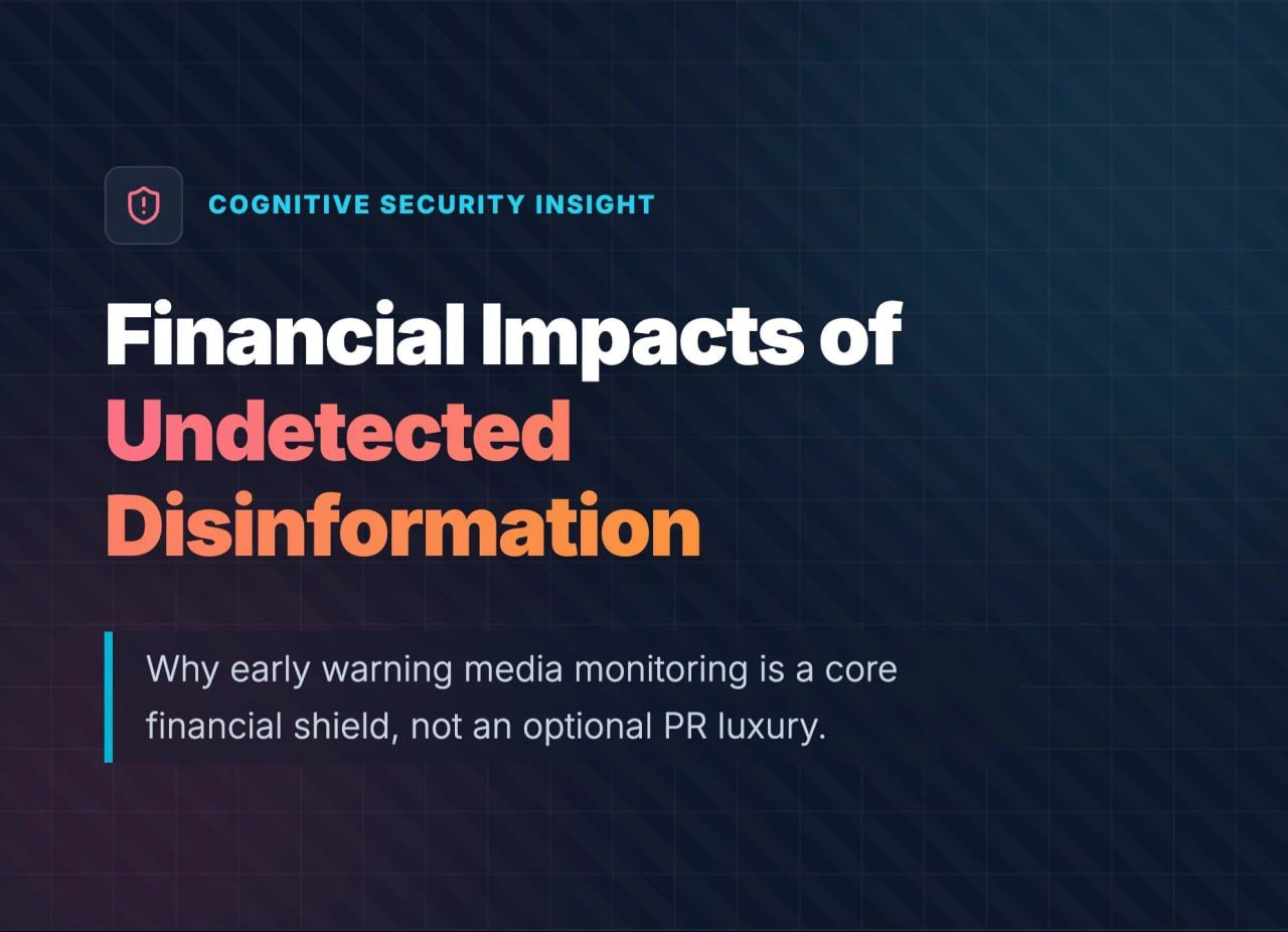 Financial Impacts of Undetected Disinformation